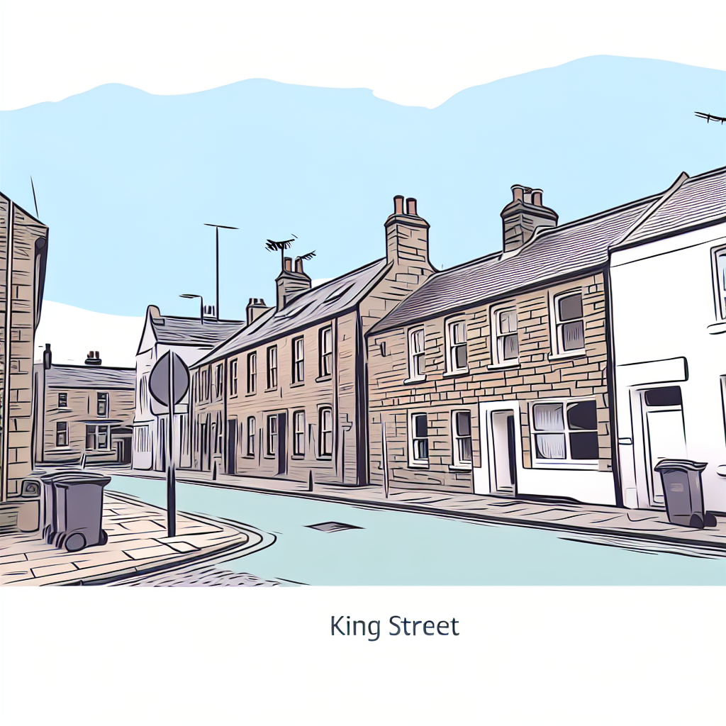 Lancaster UK location map showing King Street